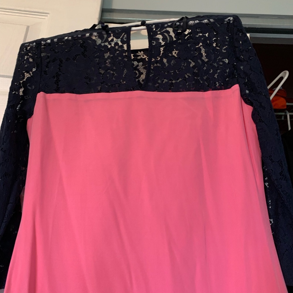 Pink and Navy dress by Eliza J.